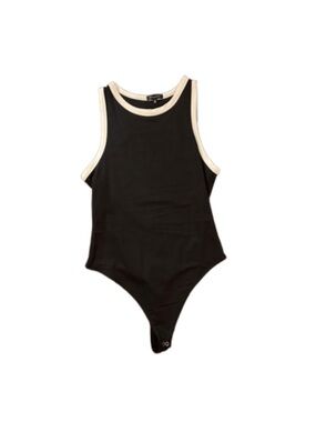 Dynamite Black One-Piece Bodysuit with White Trim